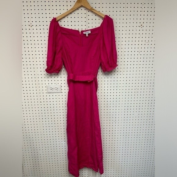 Los Angeles Atelier Hot Pink Midi Dress - Picture 2 of 5
